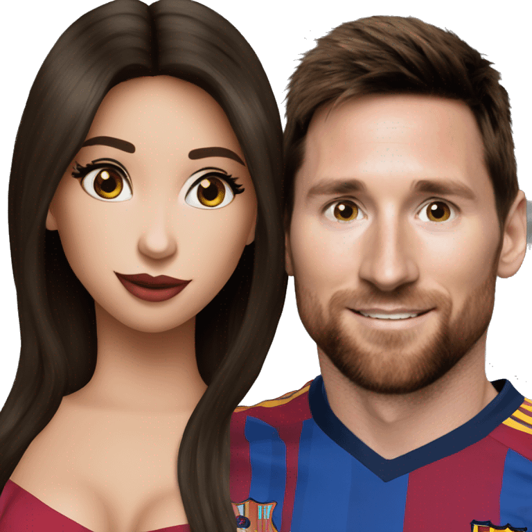 georgina kiss  messi emoji