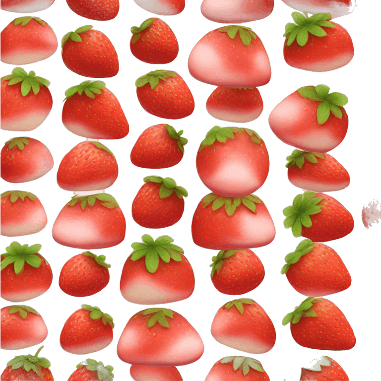 strawberry mochi emoji