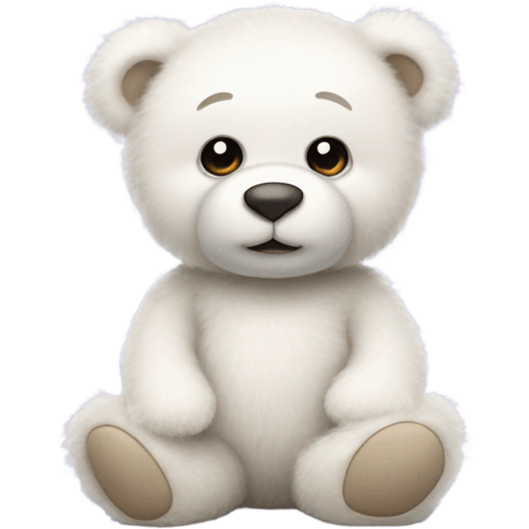 White Tedy doll cute emoji