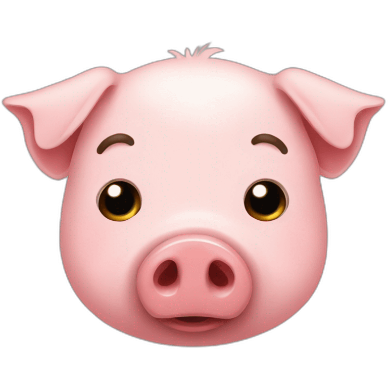 Pig having fever emoji