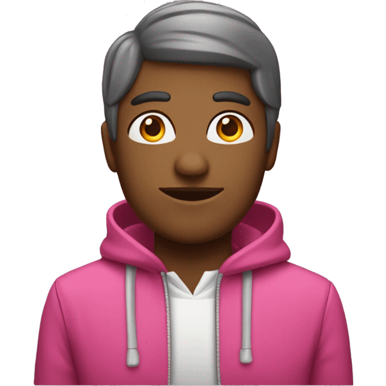 crea un personaje de color rosado que den apoyo  emoji