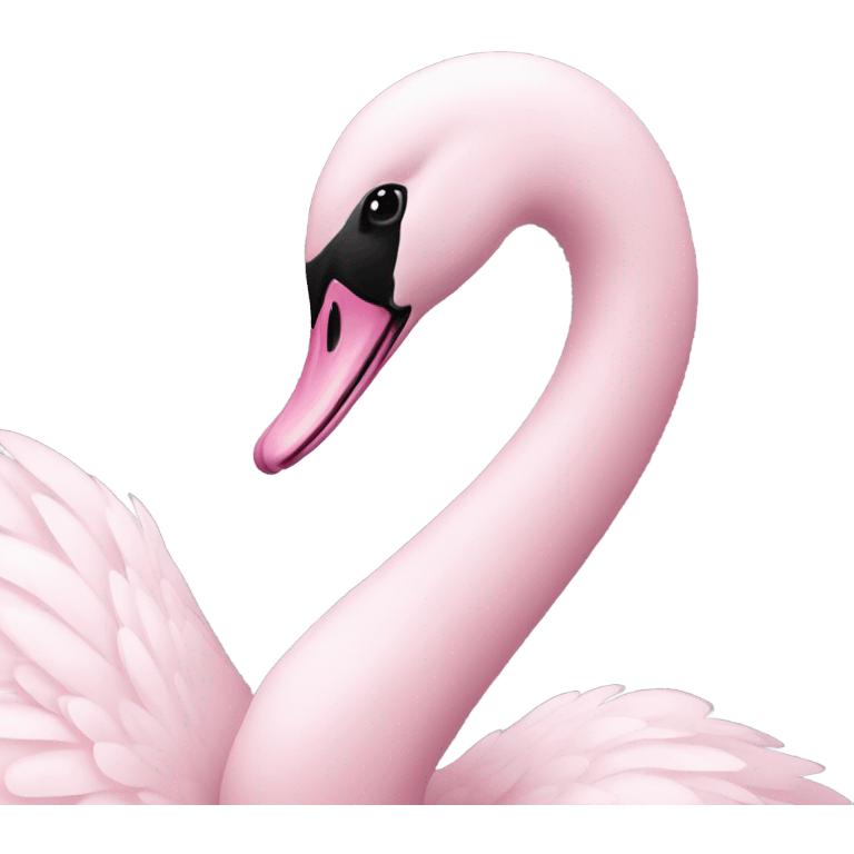 pastel pink swan emoji