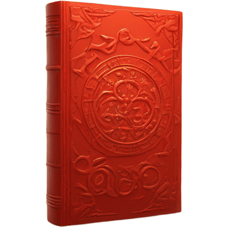 red magical elemental book emoji