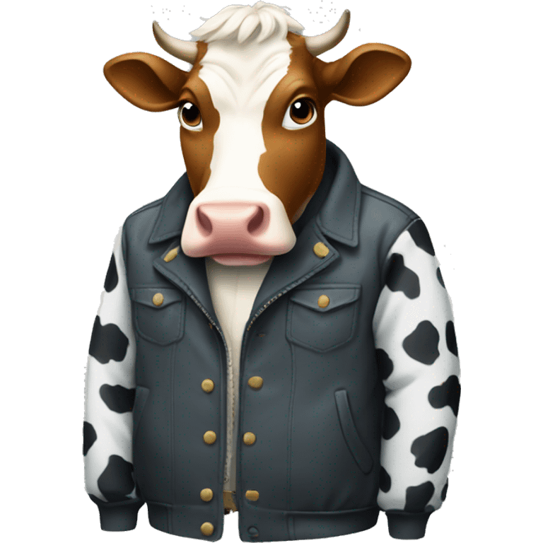 cow wearing jacket  emoji