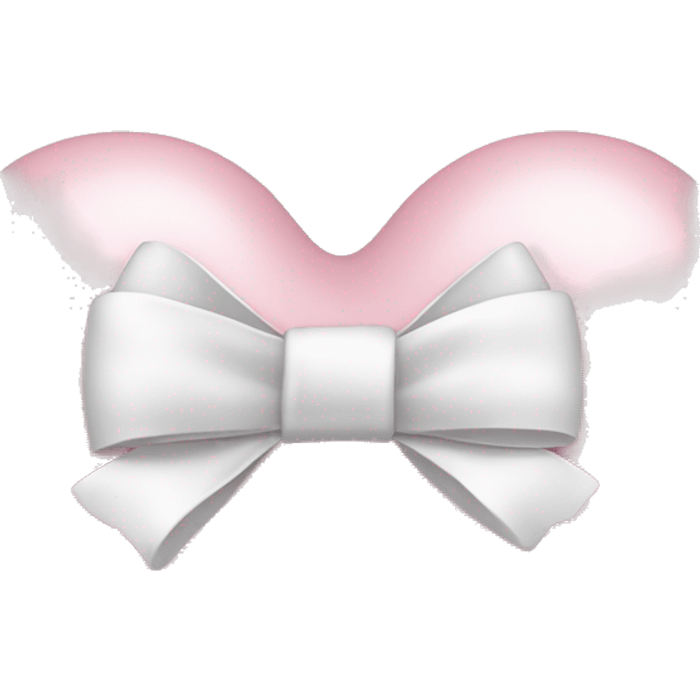 The pastel pink heart wrapped in white bow emoji