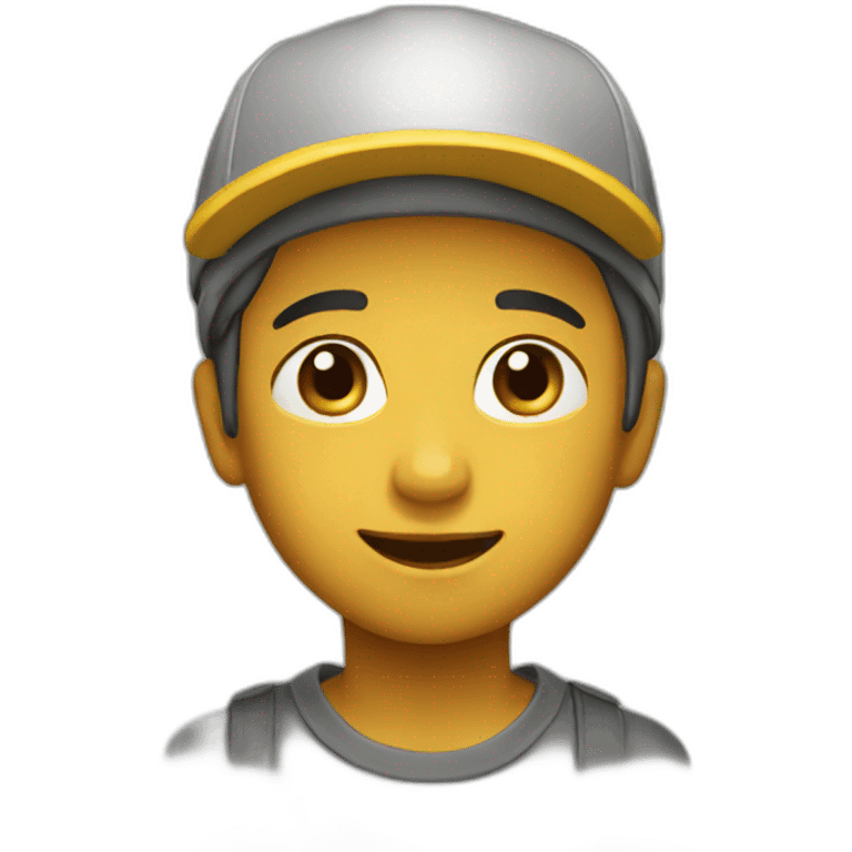 Boy wearing Yellow cap emoji