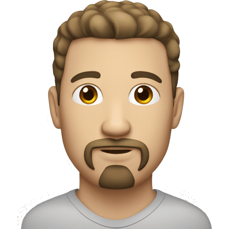 full man with goatee, white skin  emoji