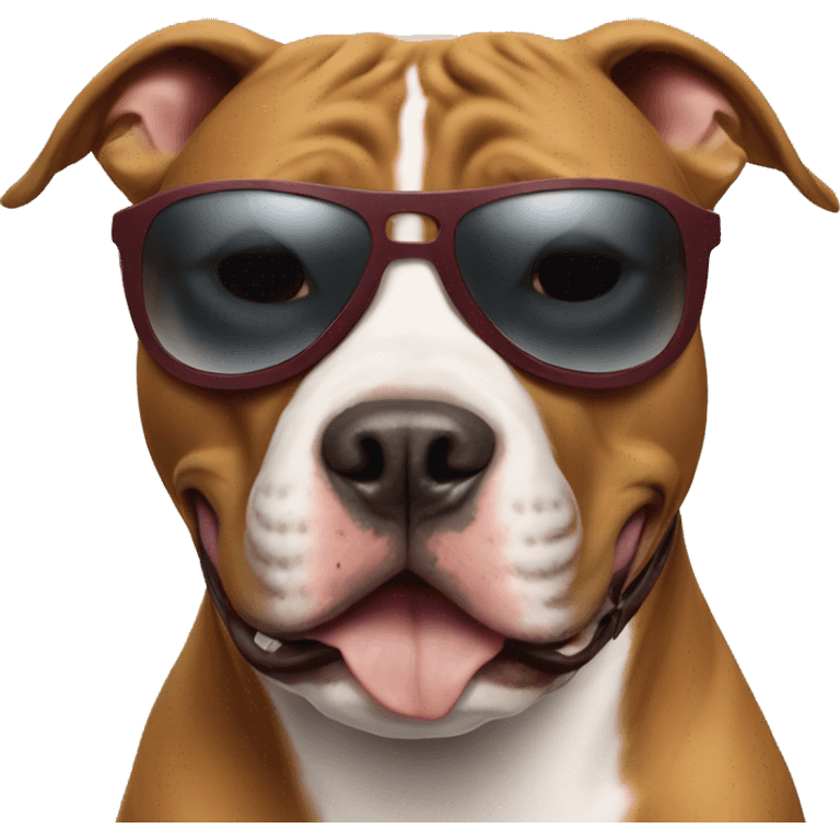 Pitbull wearing sunglasses emoji