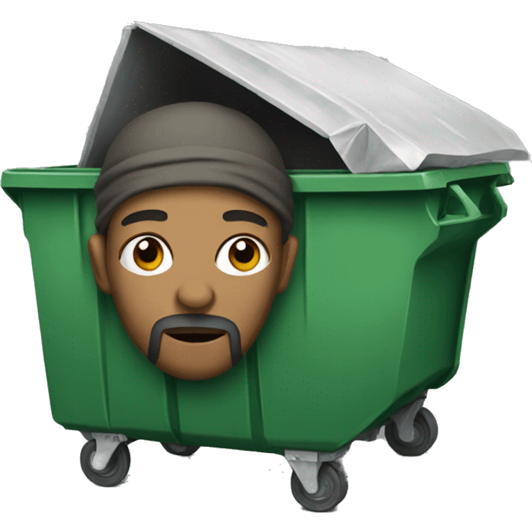 Homeless + dumpster emoji