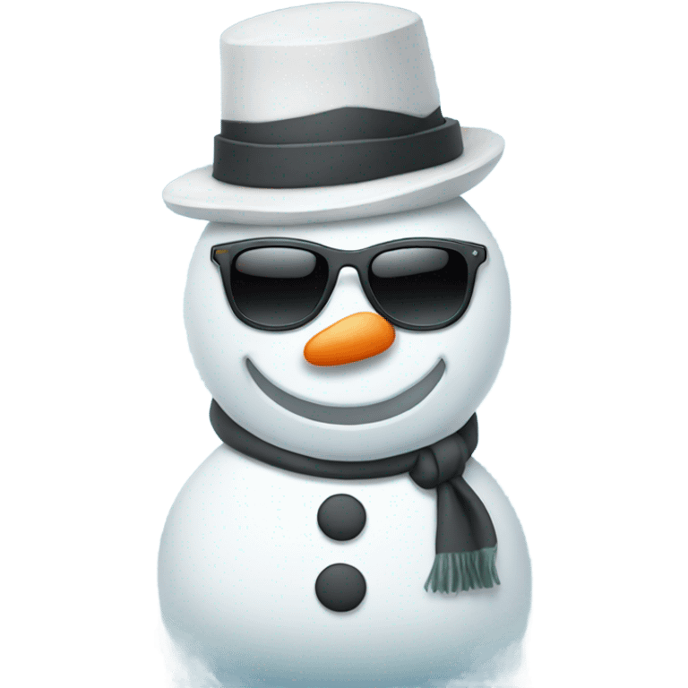 Snowman wearing sunglasses emoji