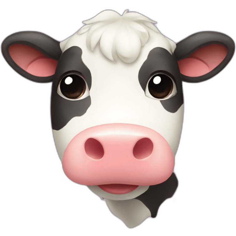 Kawaii cow  emoji