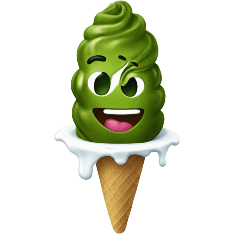 pickle ice cream sundae  emoji