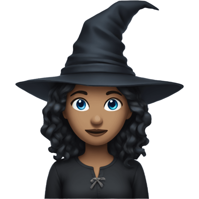 witch with dark hair blue eyes emoji