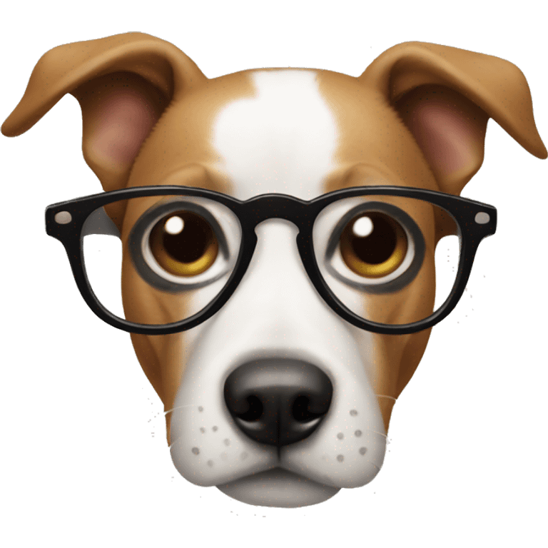 Dog with glasses  emoji