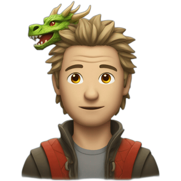 man with dragon head emoji