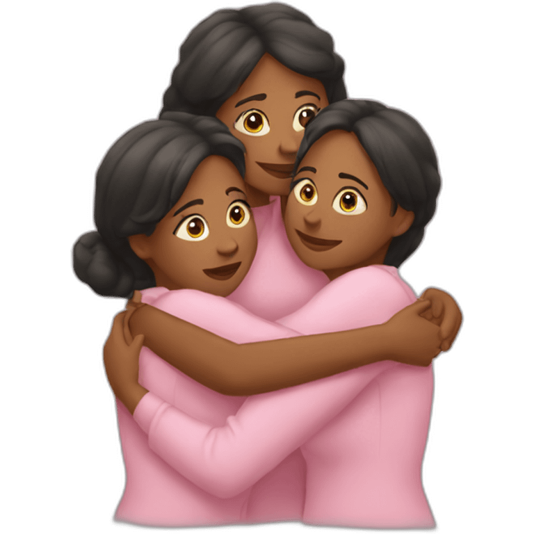 Three sisters hugging emoji