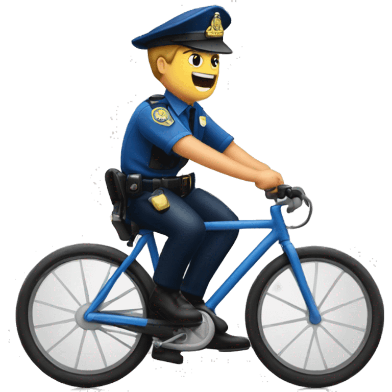 Policier sur un velo emoji