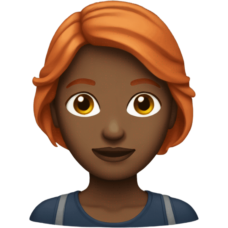 Auburn hair woman emoji emoji