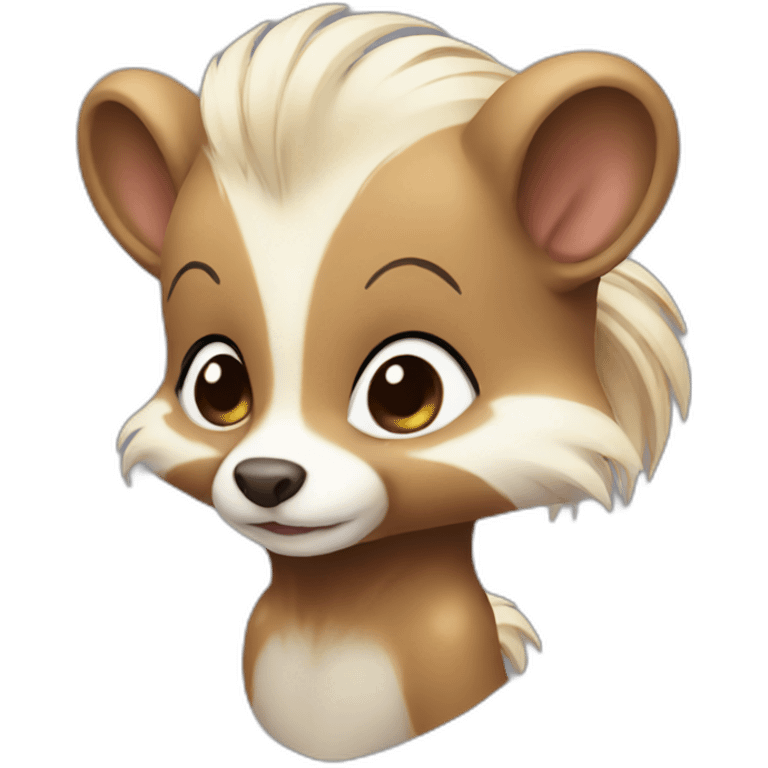 blonde cute light brown skunk skunk emoji