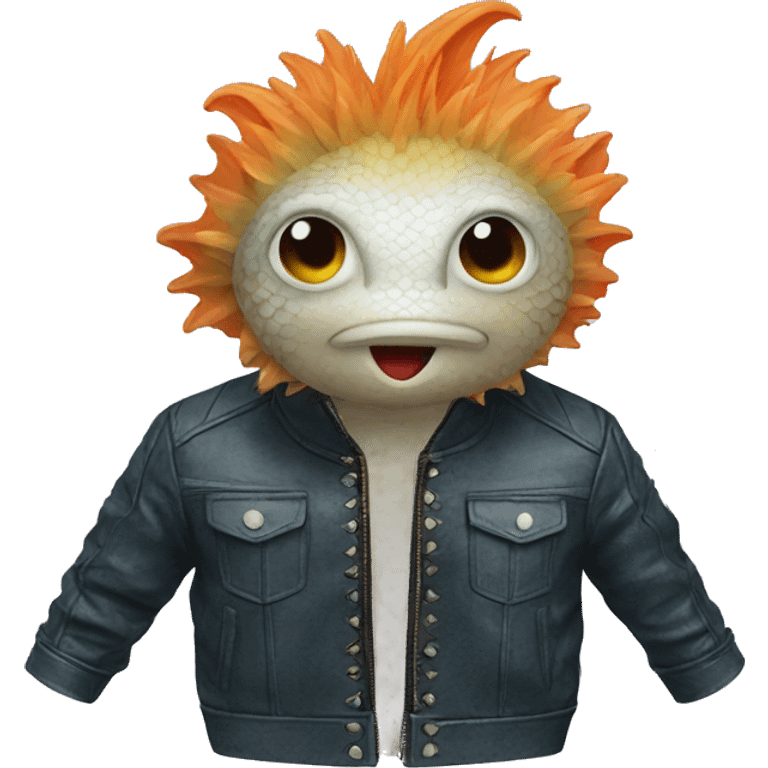 fish leather jacket emoji