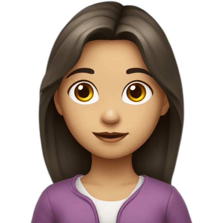 Niña estudiosa emoji