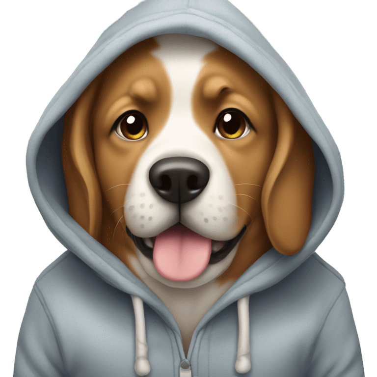 dog wearing hoodie emoji