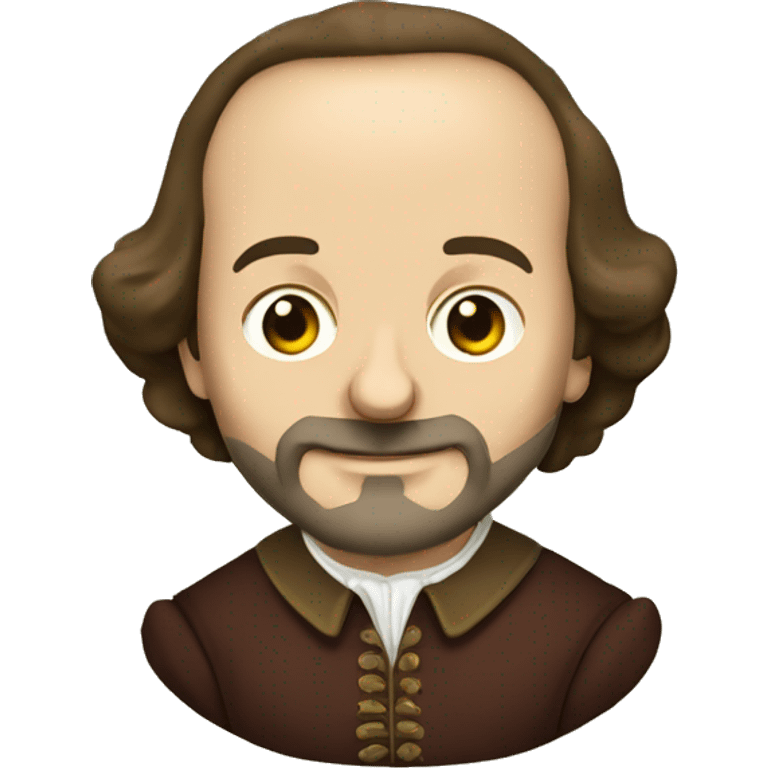 William Shakespeare holds the earth in his hands emoji