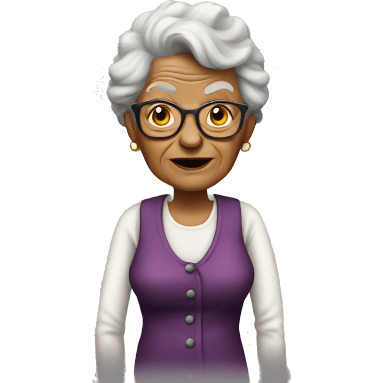 old granny rockstar emoji