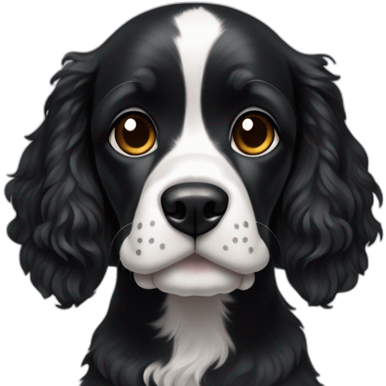 Black Cocker dag with white paw emoji