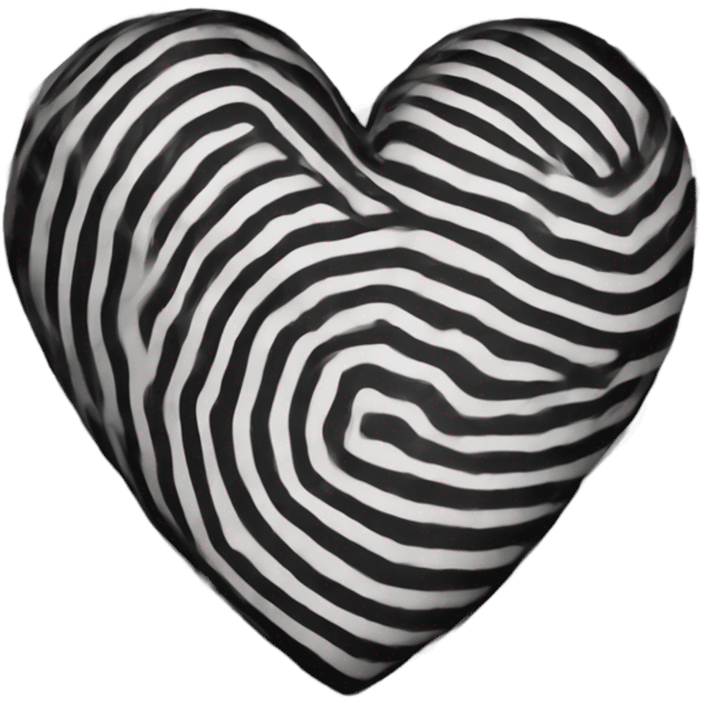 black and white striped heart  emoji