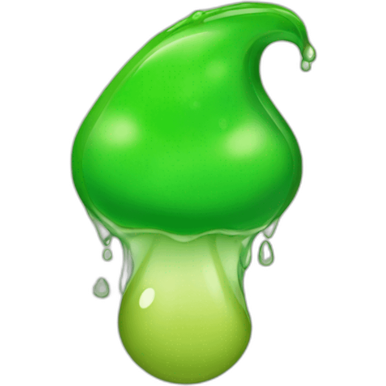 Goute d'eau vert emoji