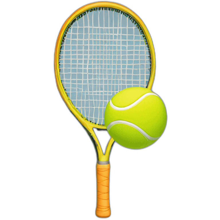 tennis racket with ball emoji