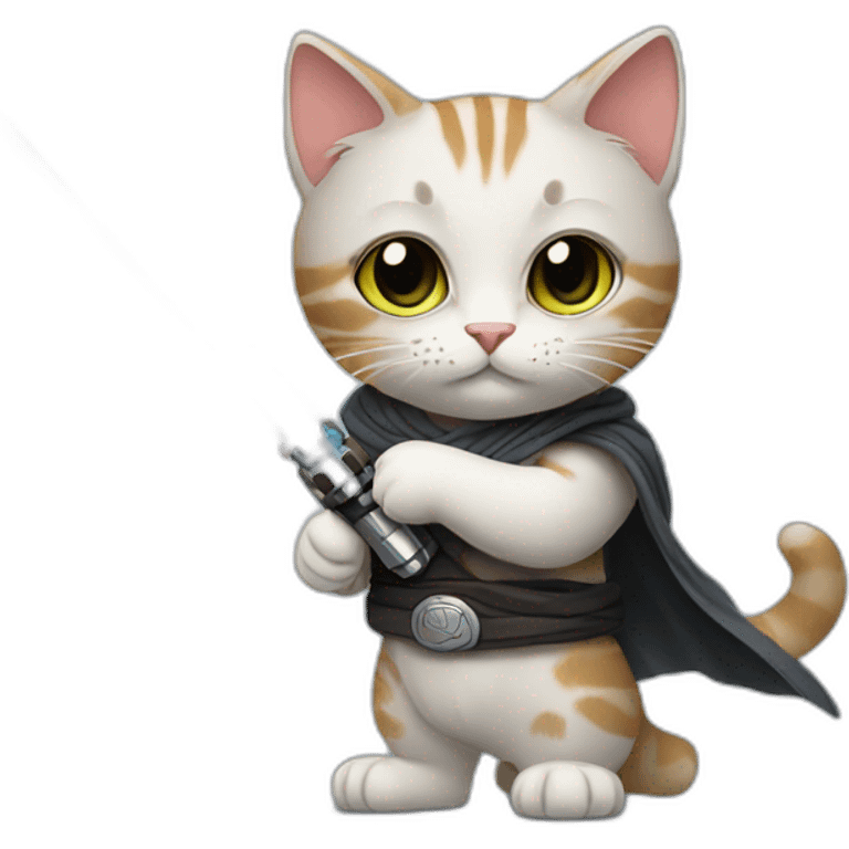 cat with lightsaber emoji