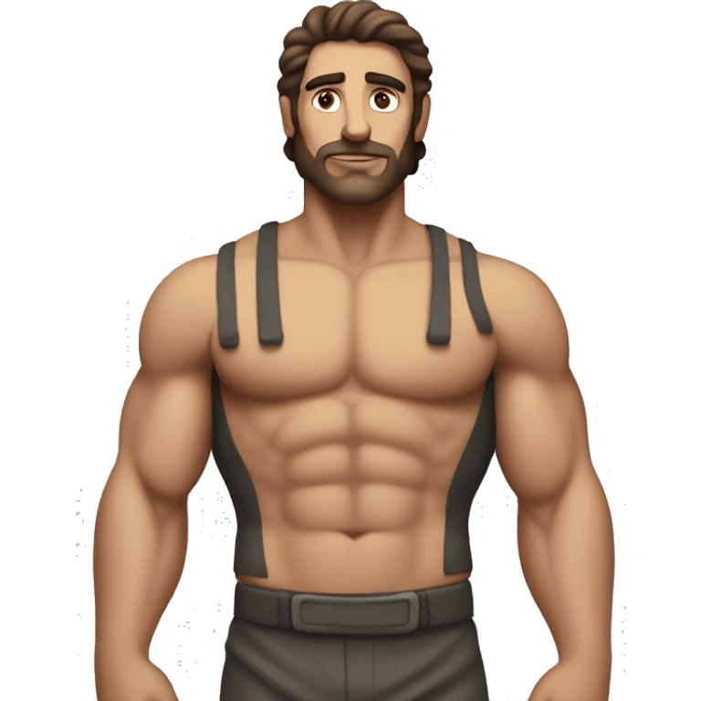 a greek man with a muscular body emoji