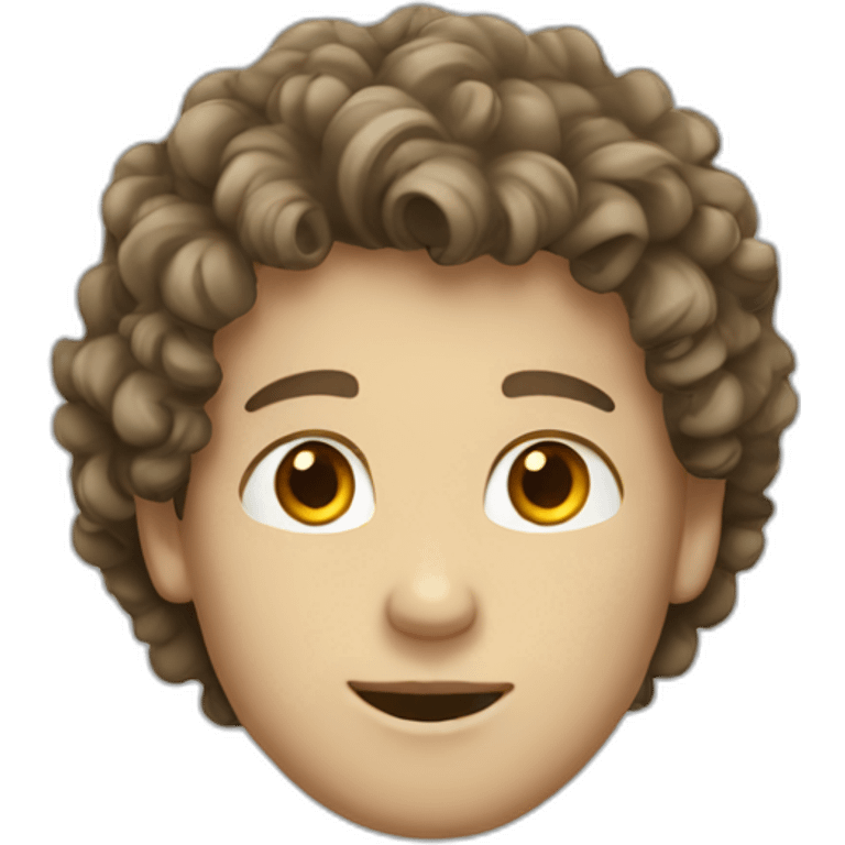 white boy with curly hair emoji