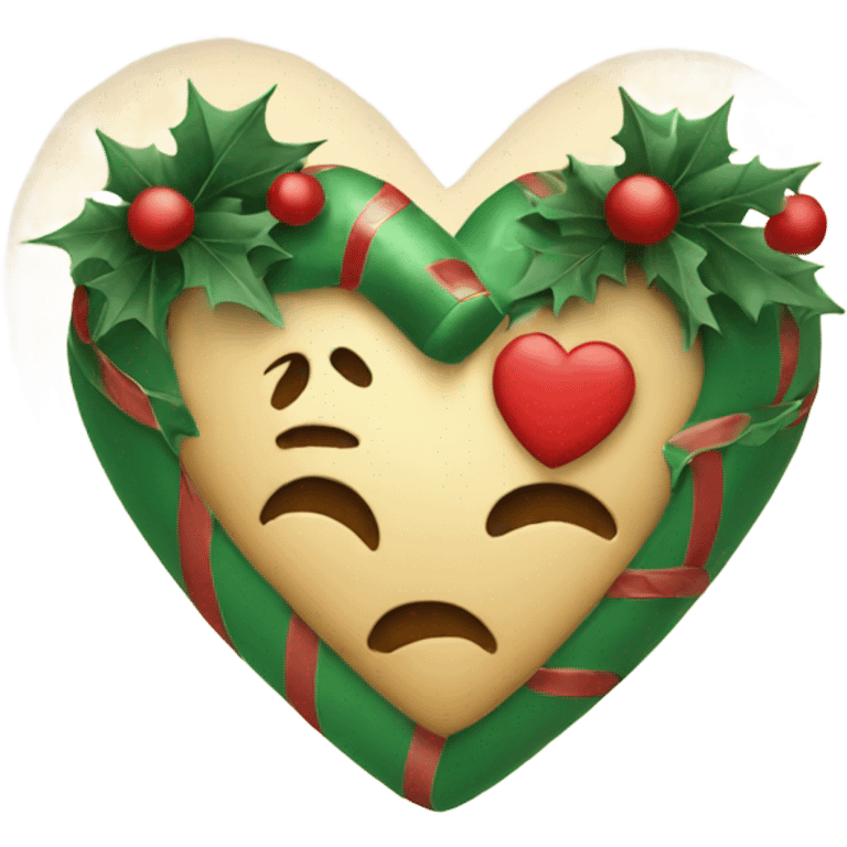 Christmas heart emoji