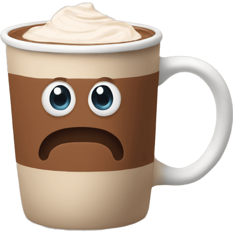 hot chocolate in beige mug emoji