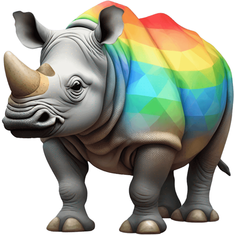 rainbow rhino emoji