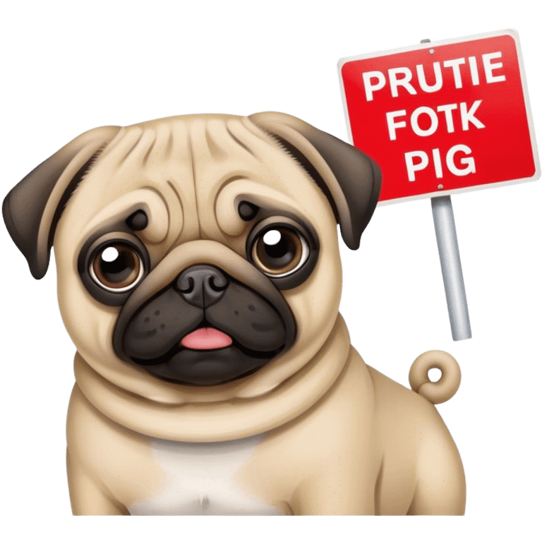 Pug protests  emoji