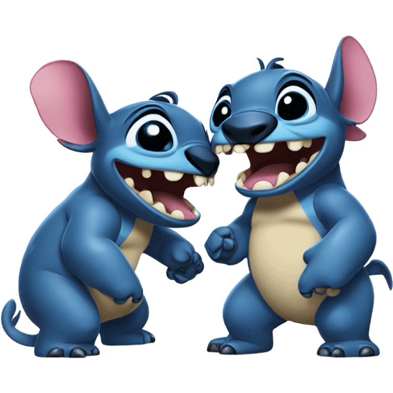 stitch kissing Experiment 624 emoji