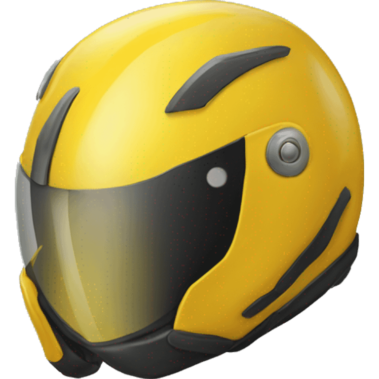 Yellow motorcycle helmet emoji