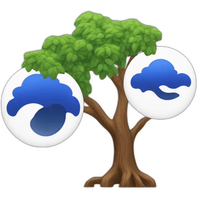 JIRA logo and tree emoji