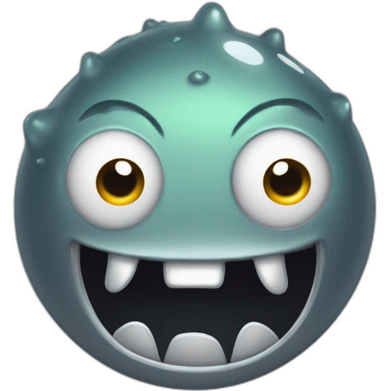 angry slime with eye color silver emoji