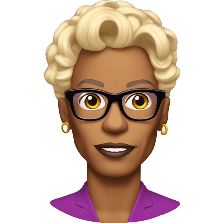 Rupaul with glasses  emoji