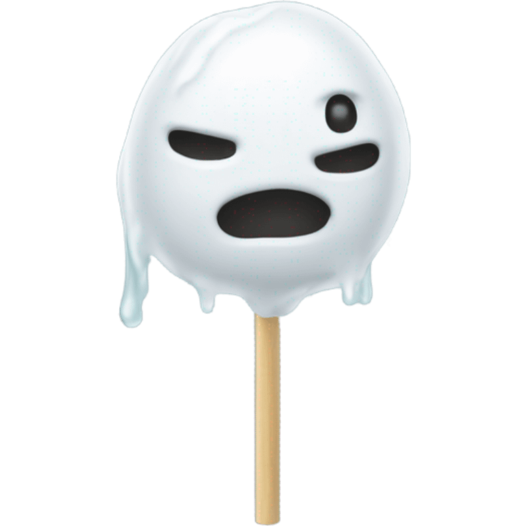 White slime on a stick emoji