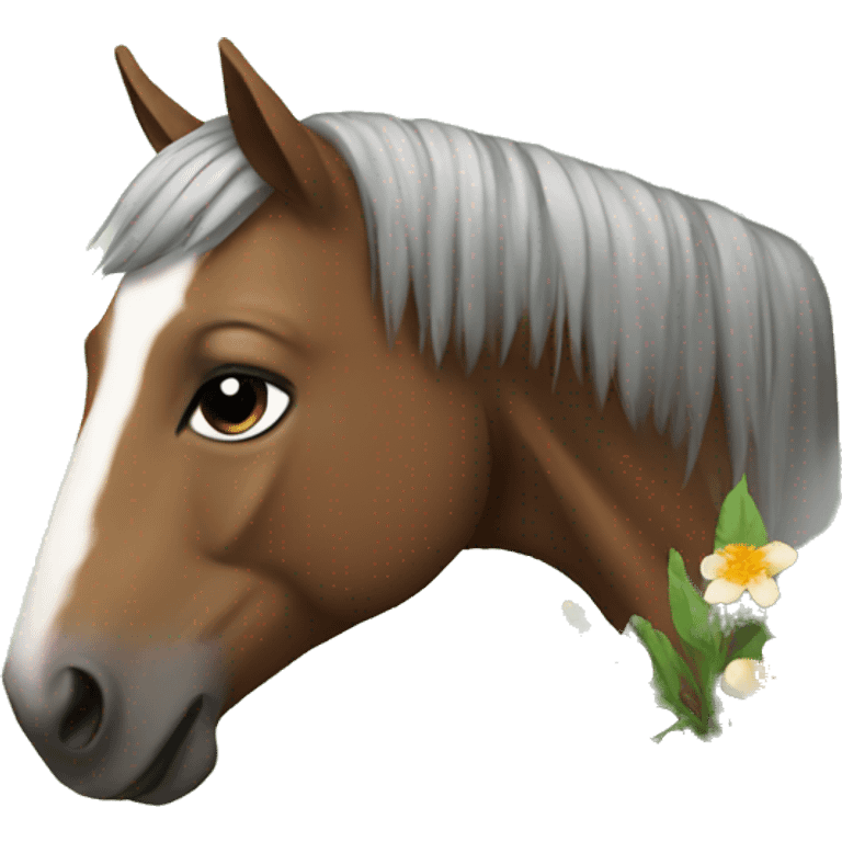 Horse with a flower  emoji