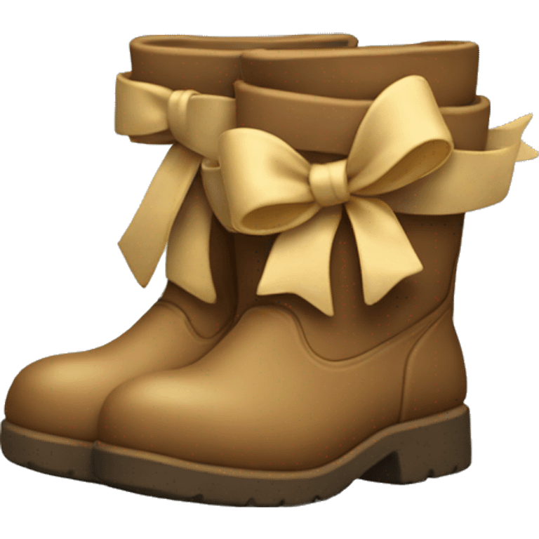 Ugh boots with a bow emoji