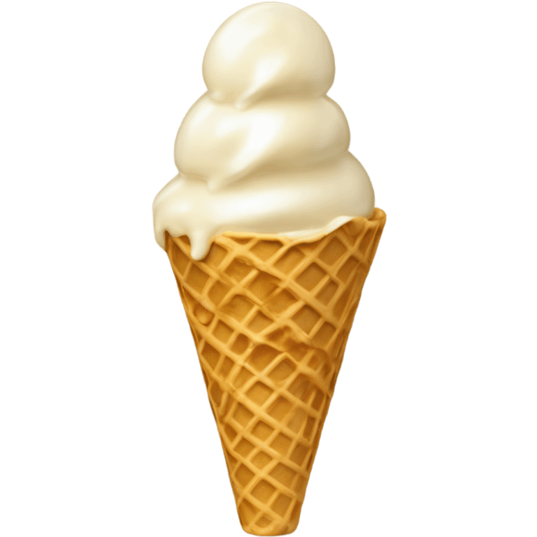 opal Crystal ice cream scoops on gold waffle cone emoji