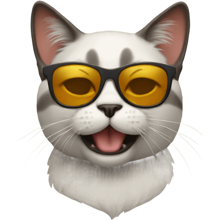 Cat with sunglasses emoji