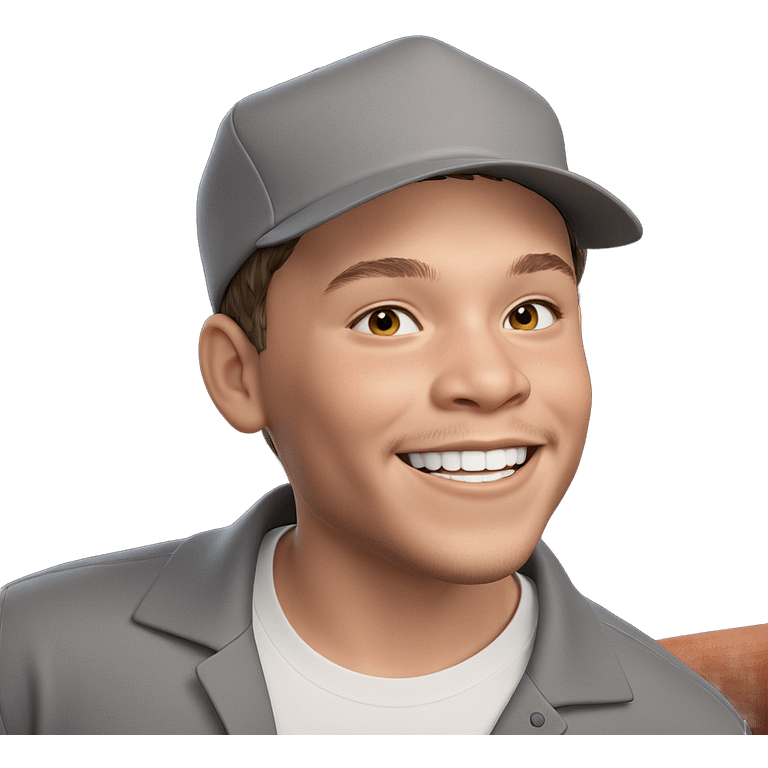 smiling boy in white shirt emoji